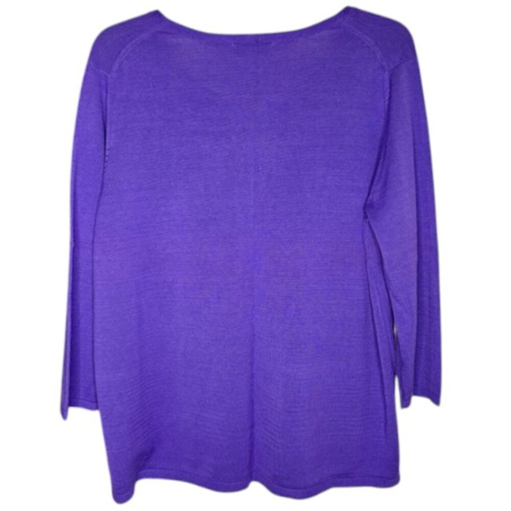 Coldwater Creek Silk/Cotton Cardigan - Purple/Lavender - 1X - Picture 4 of 9